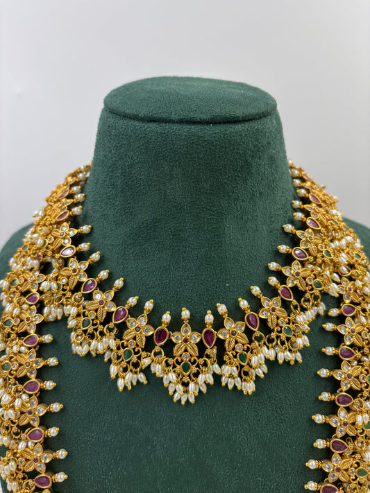 TRISHA TRADITIONAL GOLD PLATED COMBO SET