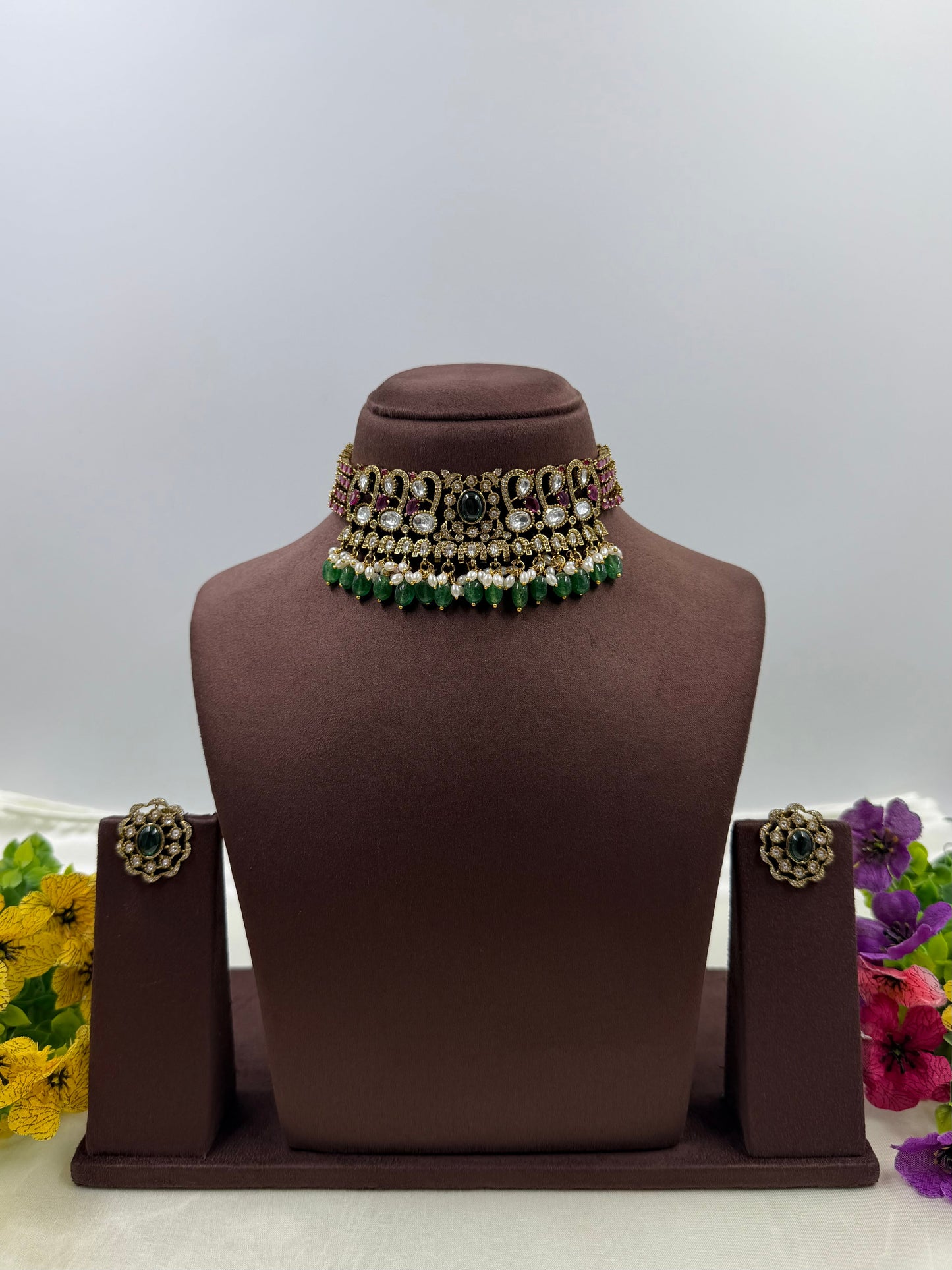 Rekha Victorian Choker Premium Necklace