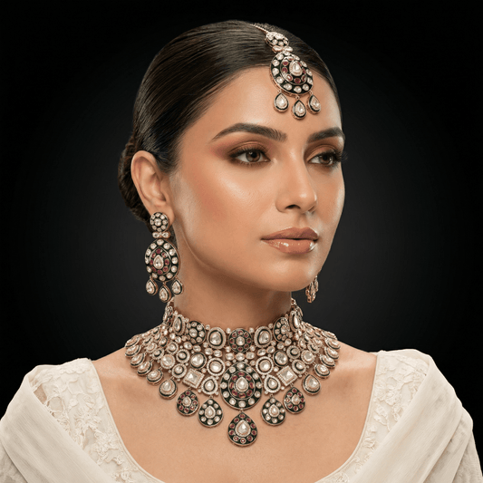 Ruby Kundan Jewellery close-up view