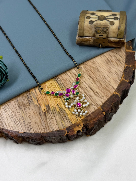 Mangalsutra worn styled with traditional outfit