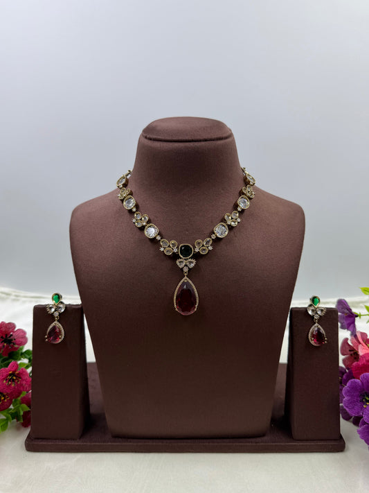 Pooja Necklace Set worn styled with traditional outfit