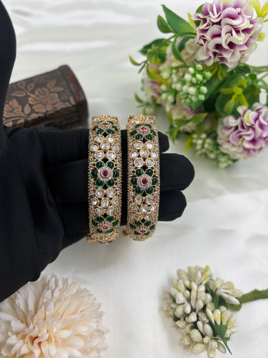 Mehira Vriksha Moissanite Bangles