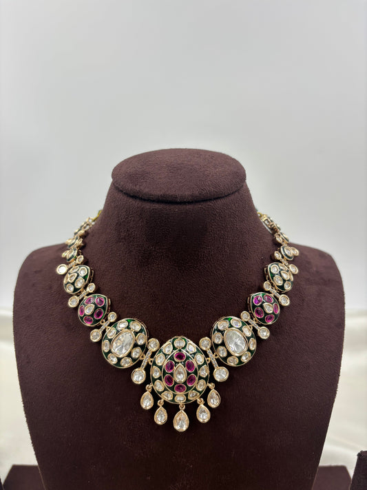 KAVINA KUNDAN PREMIUM MOISSANITE NECKLACE