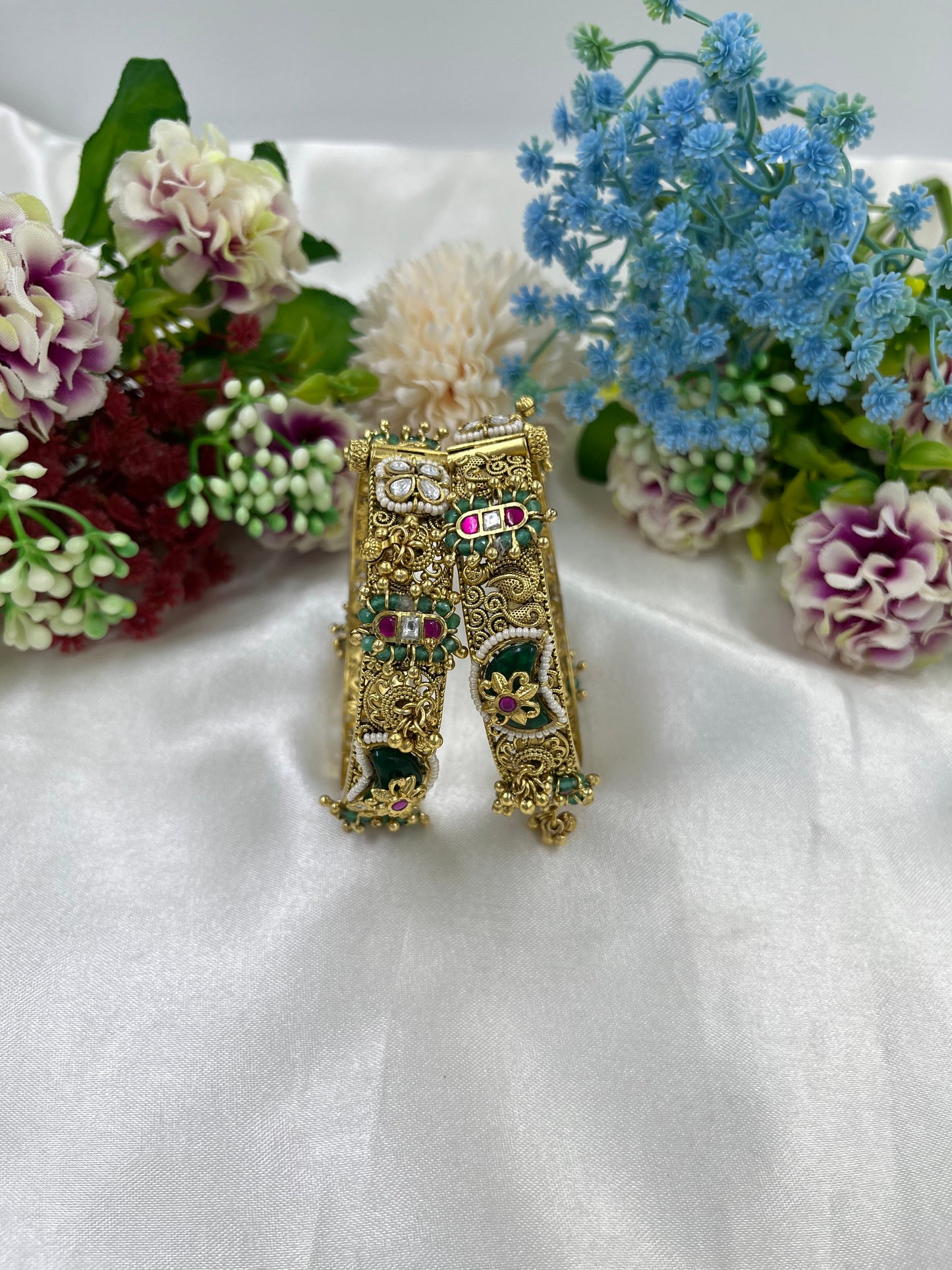 Ruby Heritage Premium Kedia Bangles (Openable)