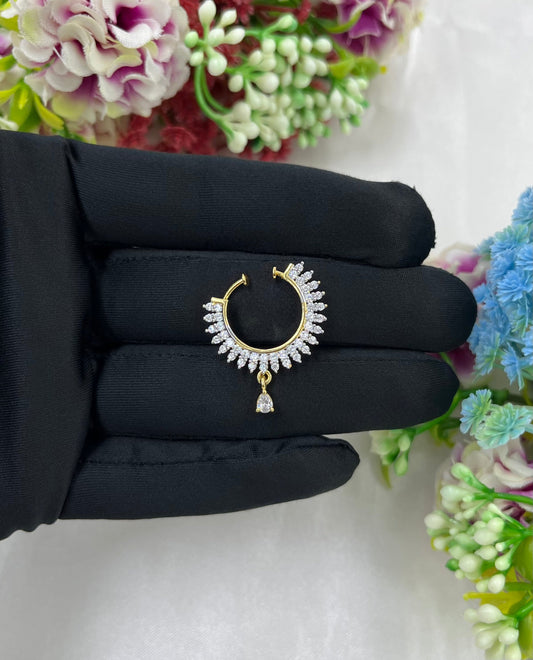 Kasturi Gold AD Nose Ring