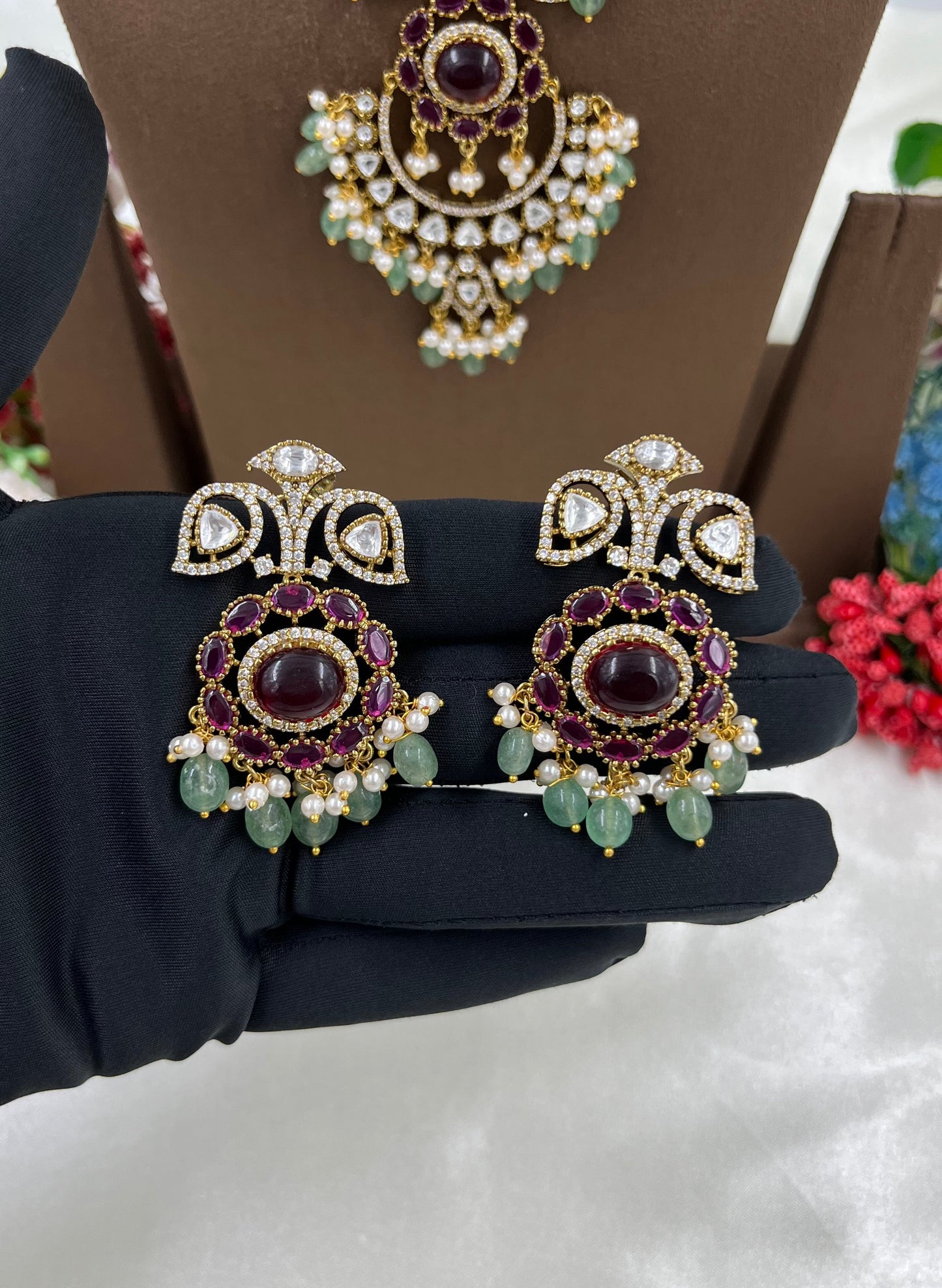 Maharani Royal Combo Moissanite Necklace.