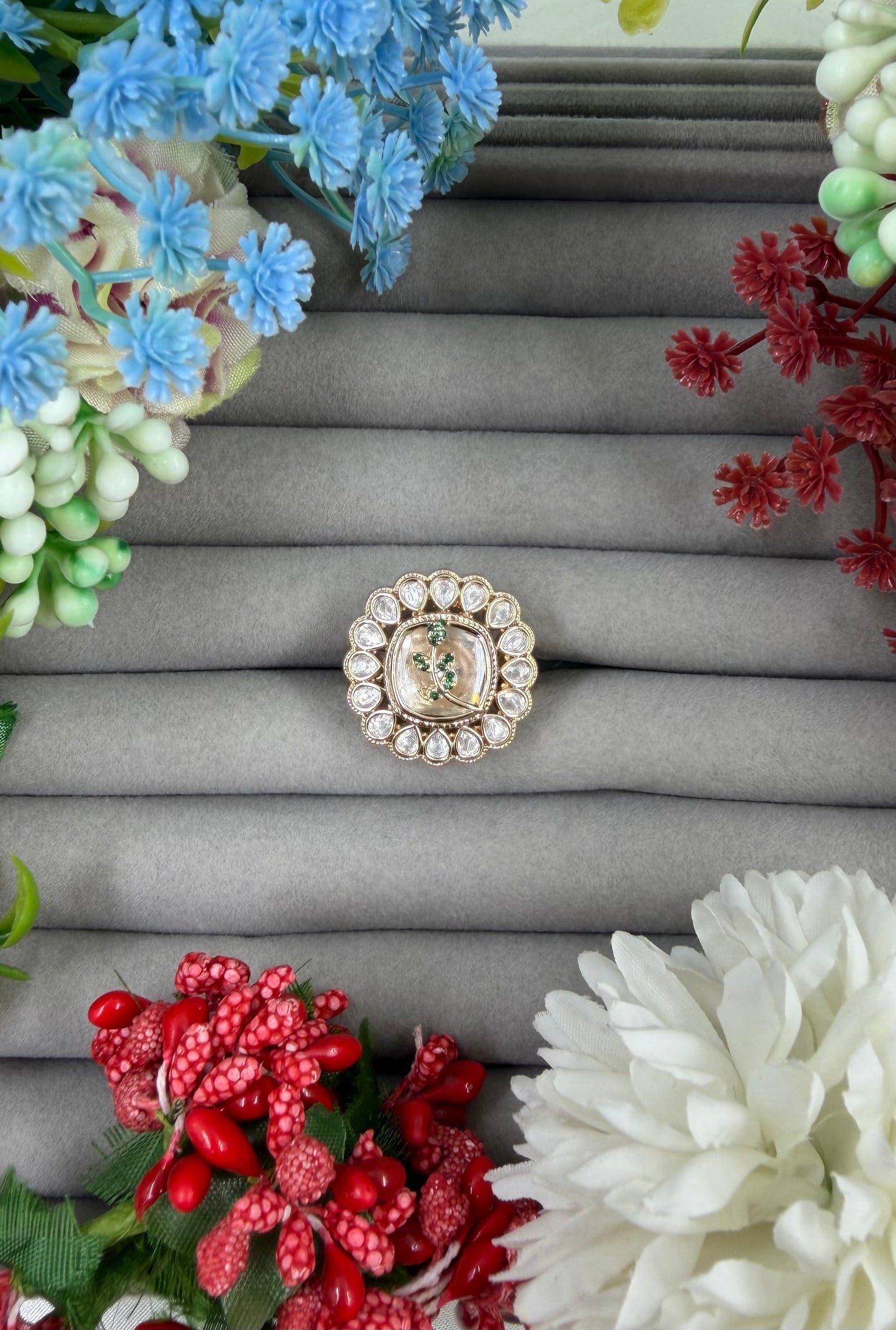 Anjali Moissanite Premium Ring