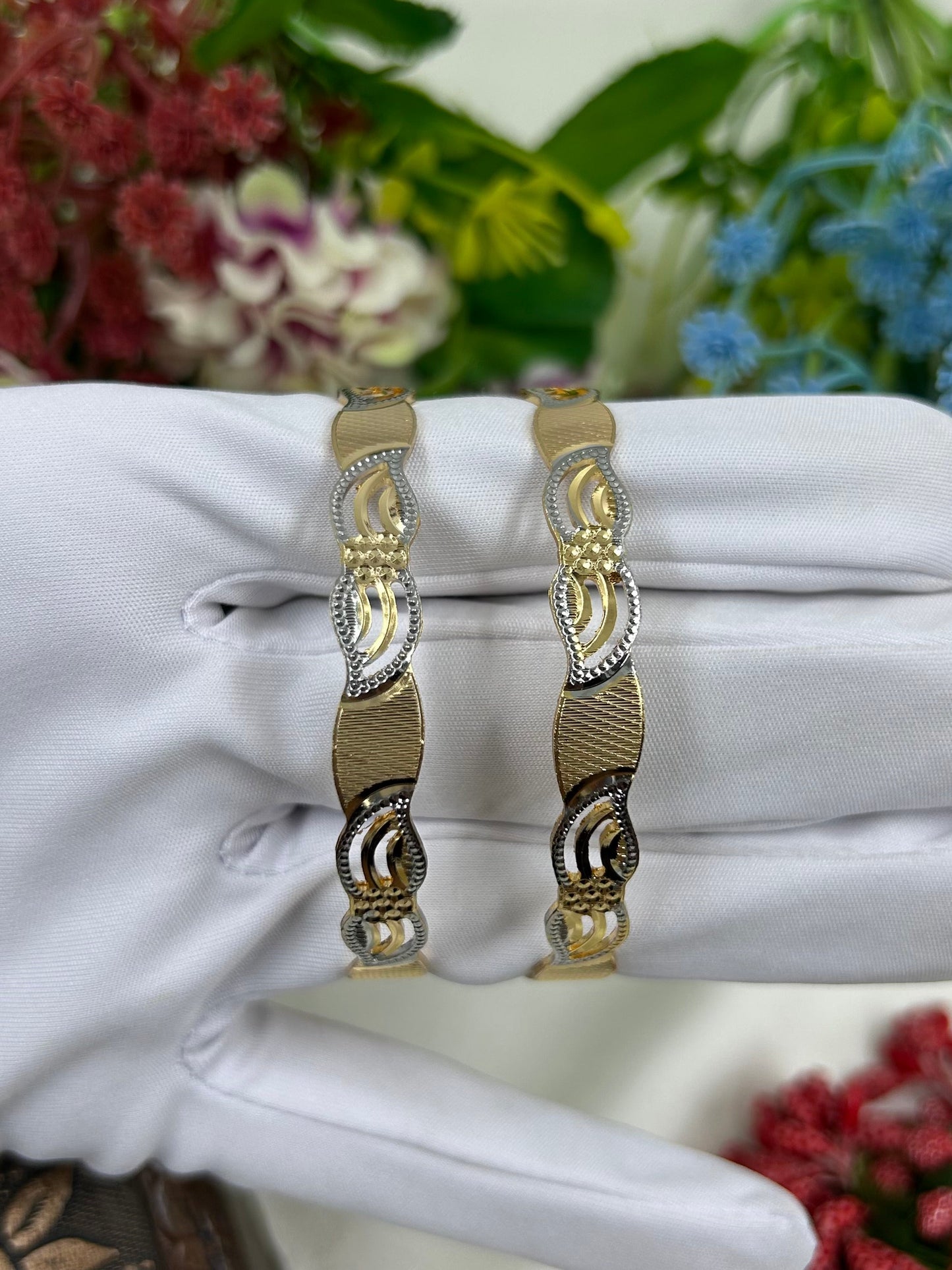 Sara Premium Two-tone Bangles 