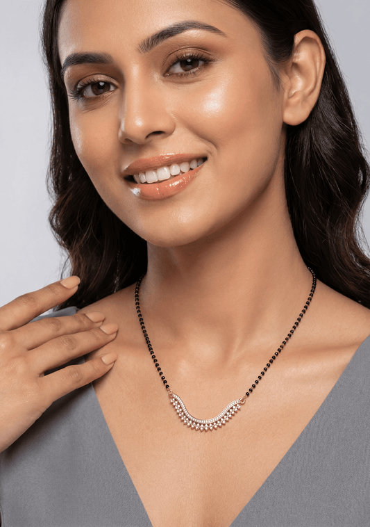 Minimal Mangalsutra close-up view