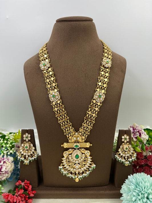 Ovi Antique Gold Long Necklace Set