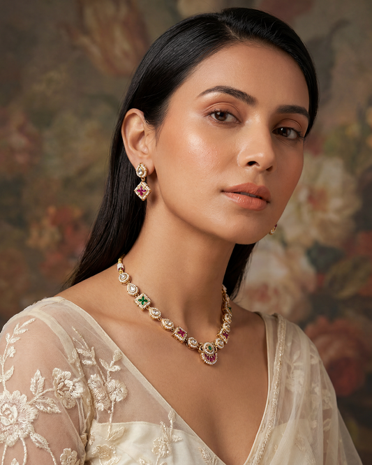 Avantika Heritage Necklace Set close-up view