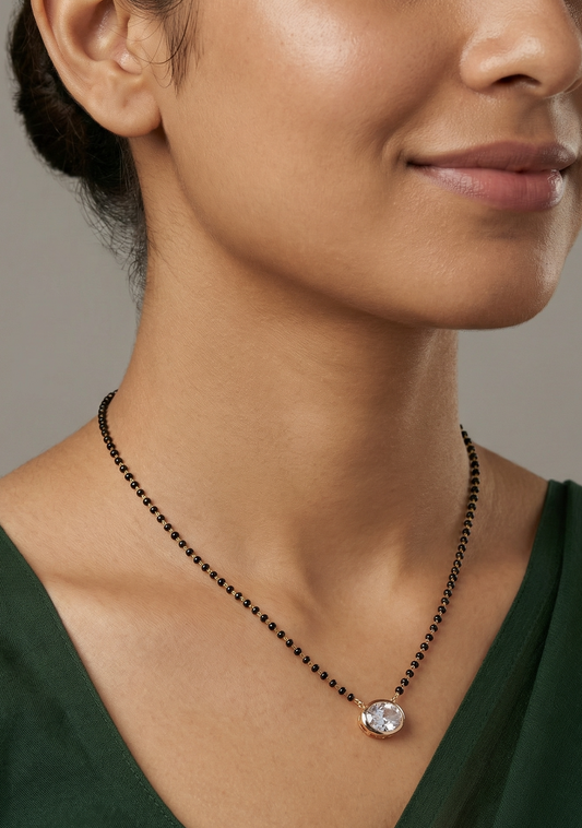 Round Mangalsutra close-up view