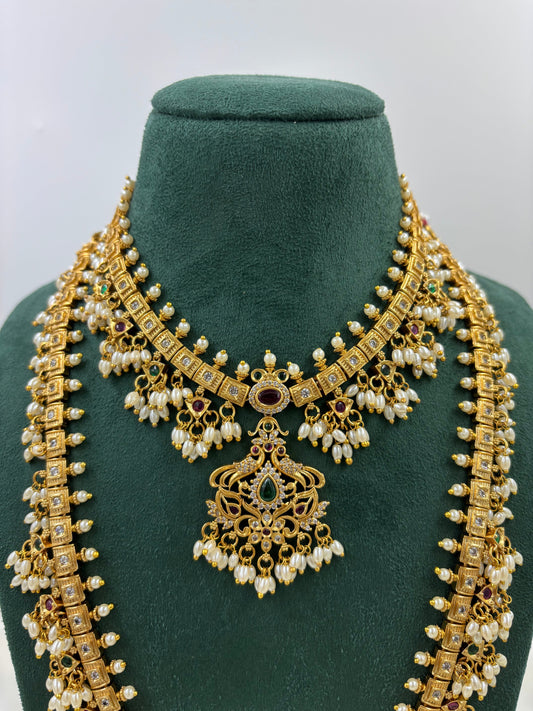 PRATVI TRADITIONAL GOLD PLATED COMBO SET
