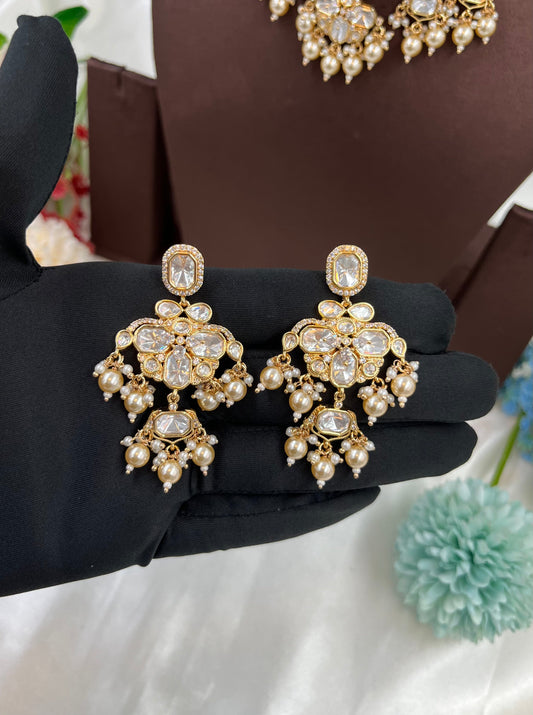 Noor Nazaakat Moissanite Kundan Necklace