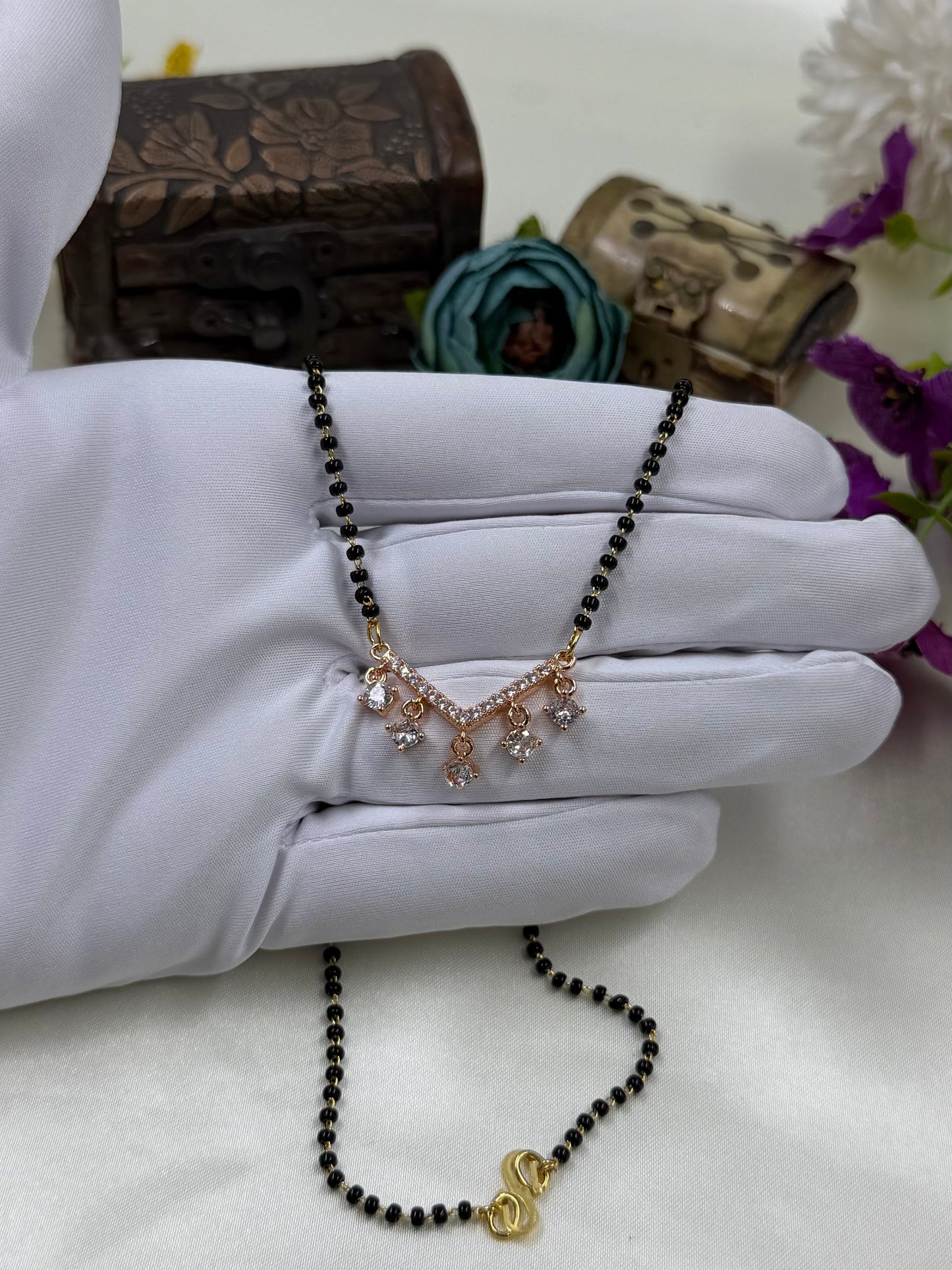 V-Shaped Rose Gold Mangalsutra
