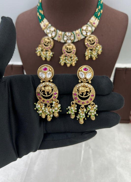 Sanvi Heritage Premium Moti Necklace