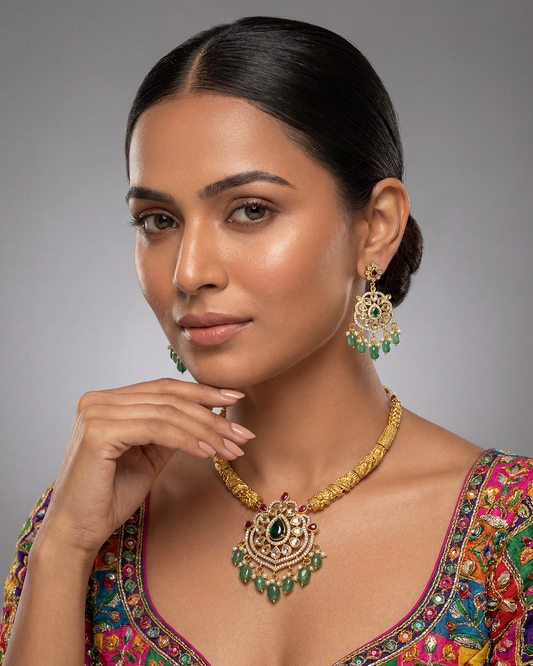 Swara Necklace Set close-up view