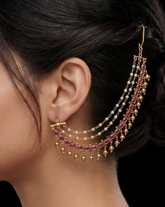 Durga Traditional Ear Chain