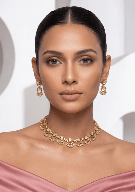 Fiona Delicate Golden Necklace Set