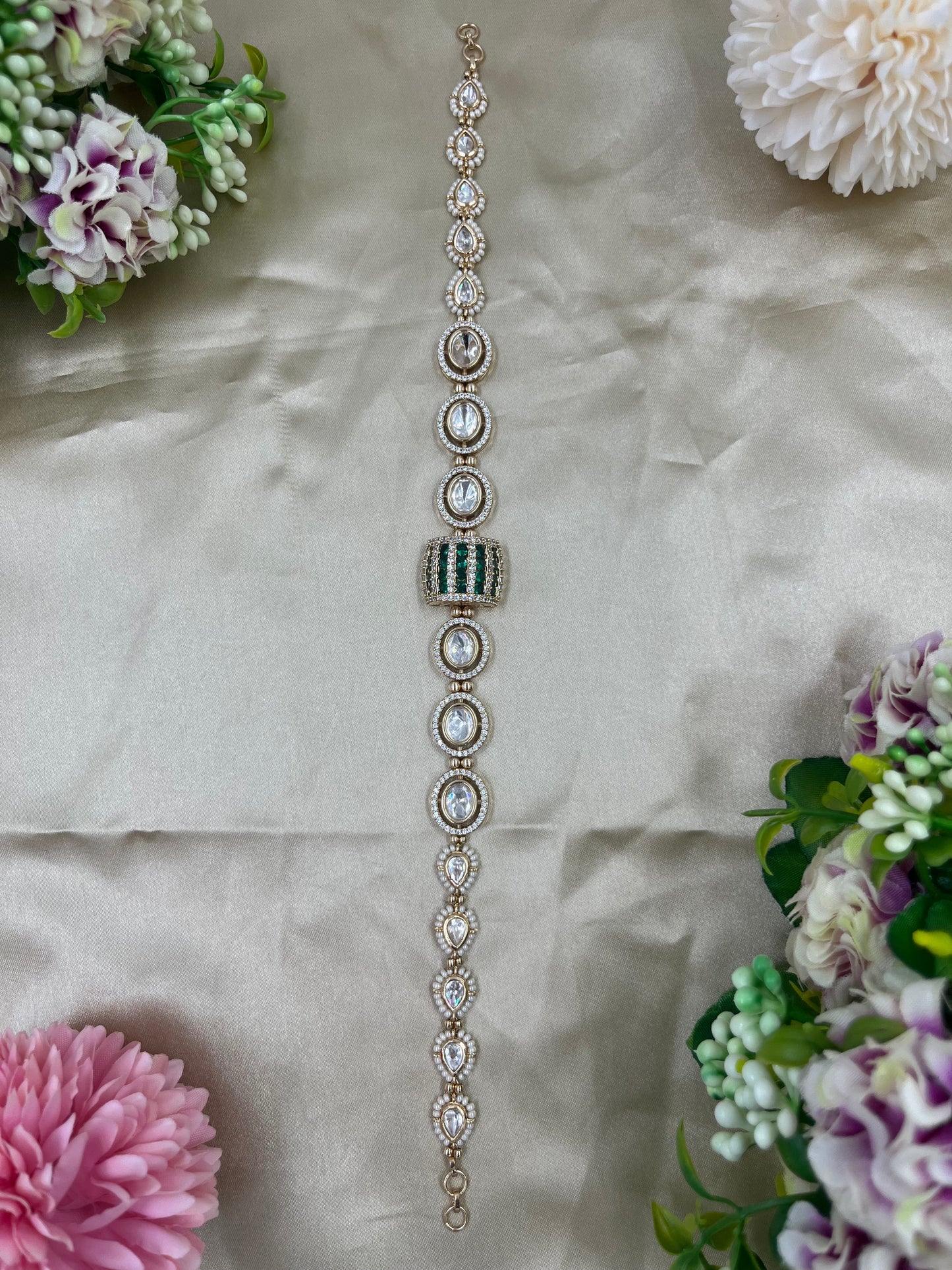 Garima Moissanite Kundan Sheesh Patti