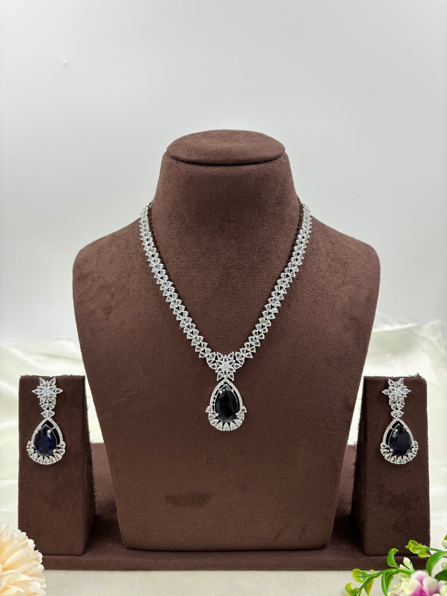 Sahira Premium Drop American Diamond Necklace