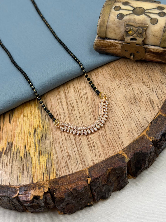 Minimal Mangalsutra worn styled with traditional outfit
