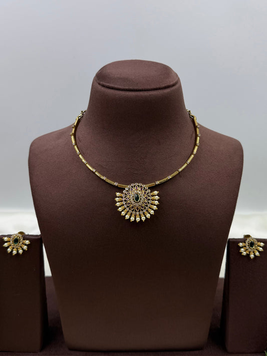 Himanshi Necklace Set worn styled with traditional outfit