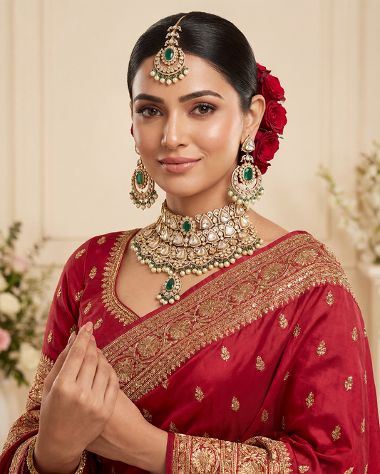 Priya Moissanite Choker Semi Bridal Set
