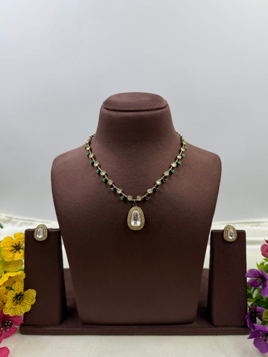 Shanaya Necklace Set worn styled with traditional outfit