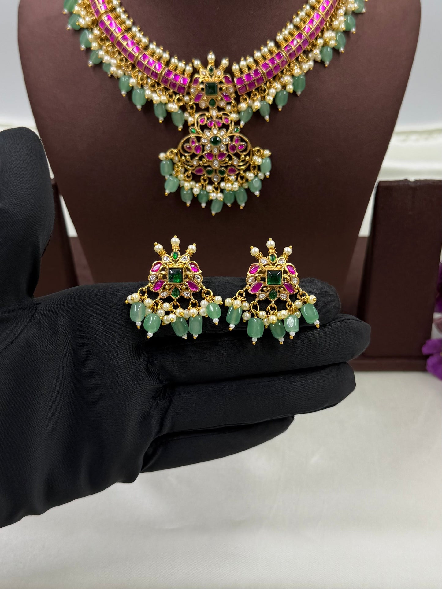 Prachi Pachi Kundan Necklace Set