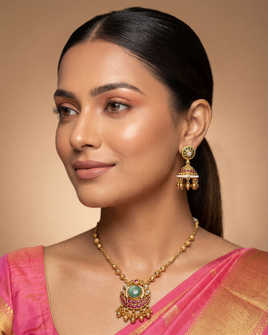 Swati Heritage Necklace Set close-up view