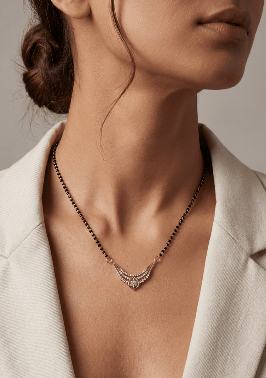 Triangle Drop Layered Rose Gold Mangalsutra