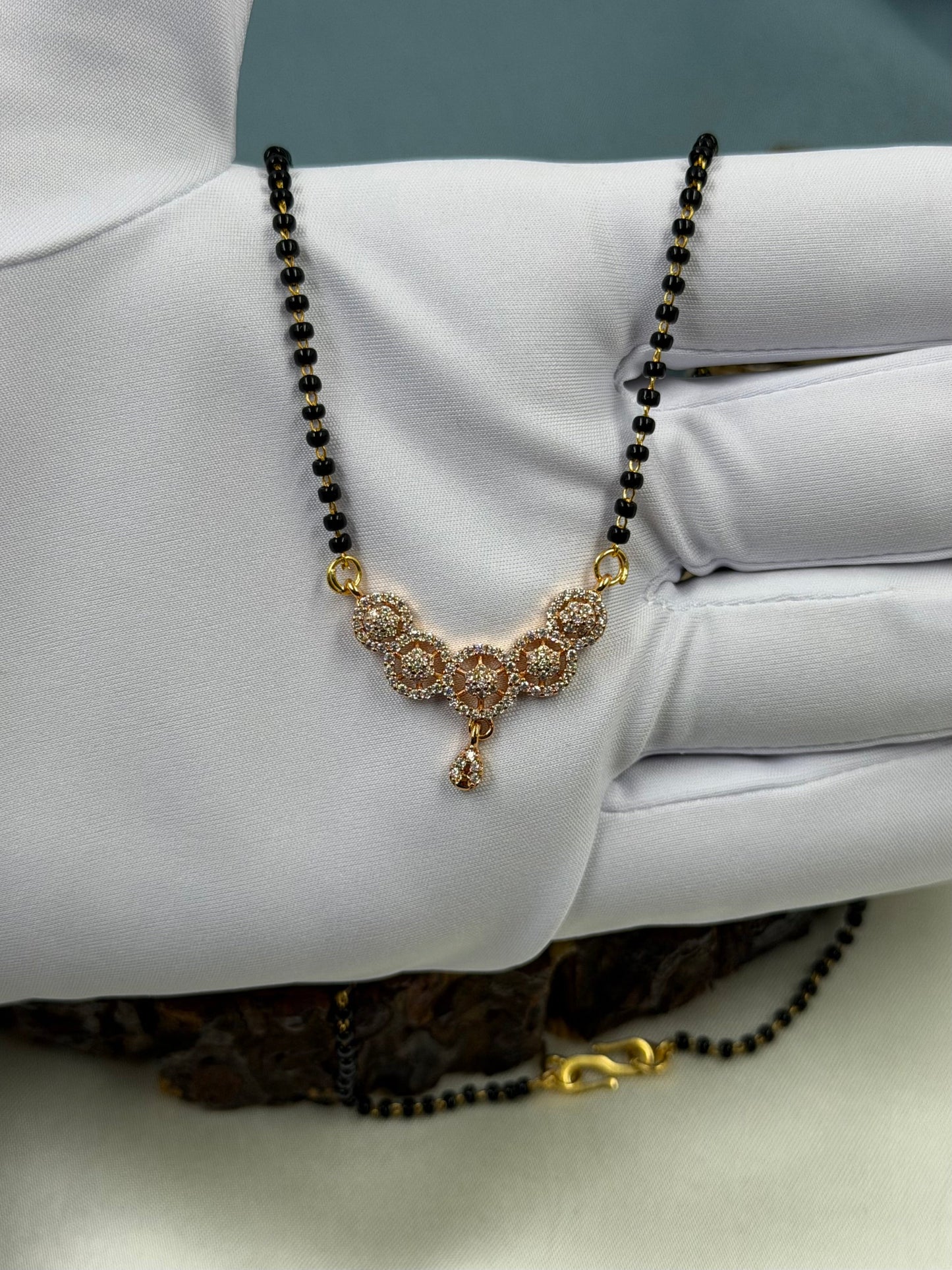 Sara Rose Gold Mangalsutra