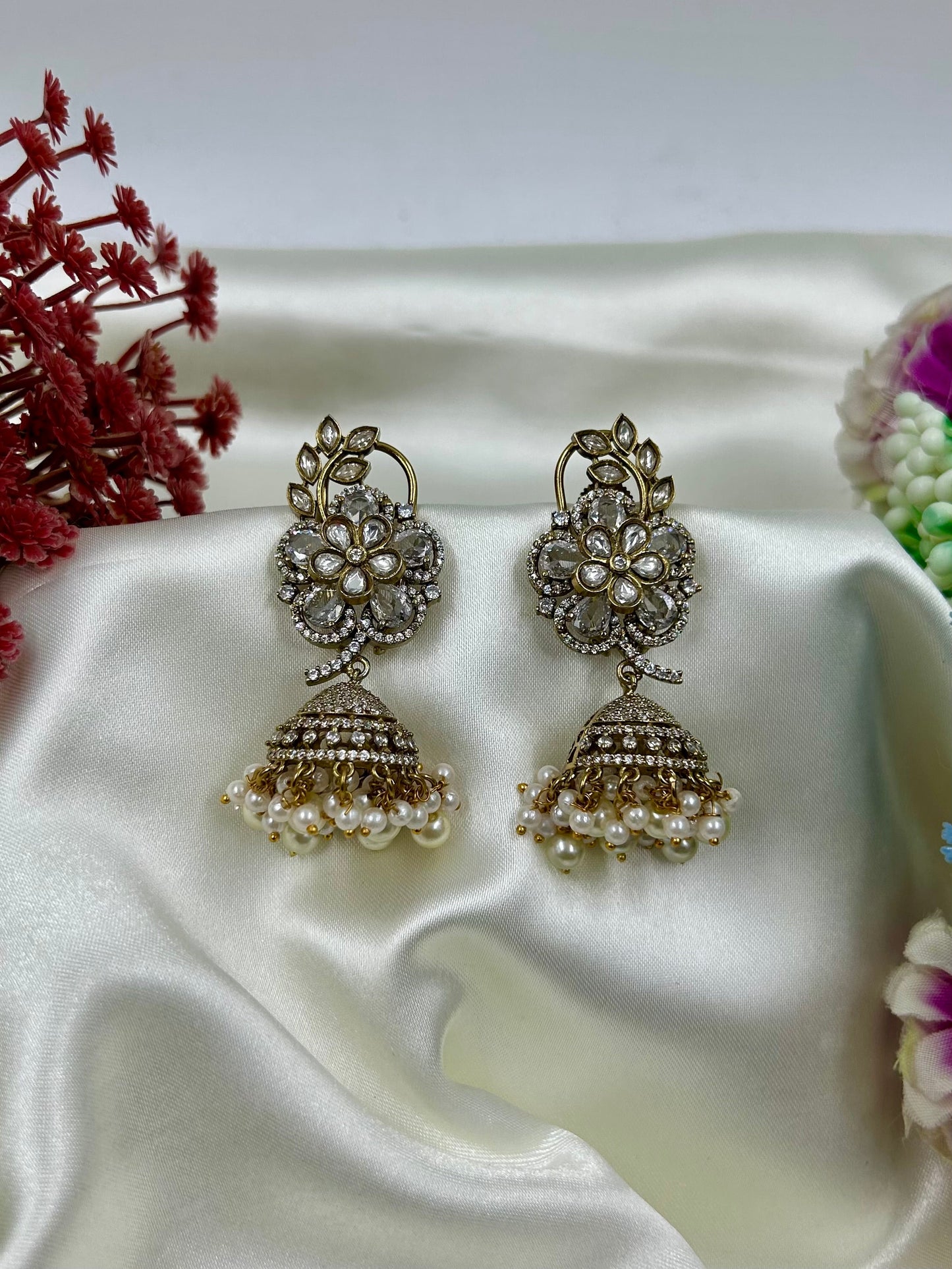 Sapna Victorian Flower Design Jhumka