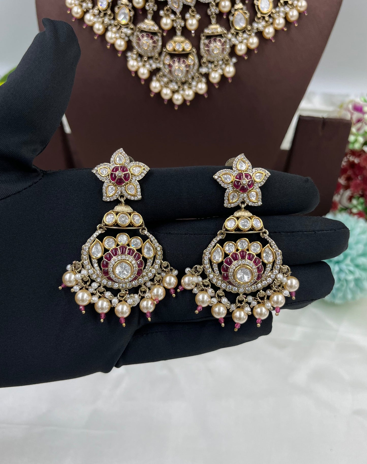 Regal Moissanite Kundan Necklace