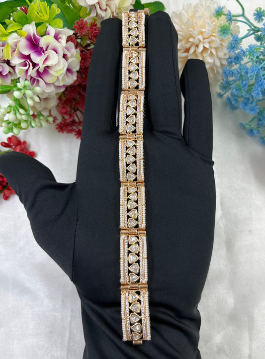 Arpita Moissanite Kundan Bracelet