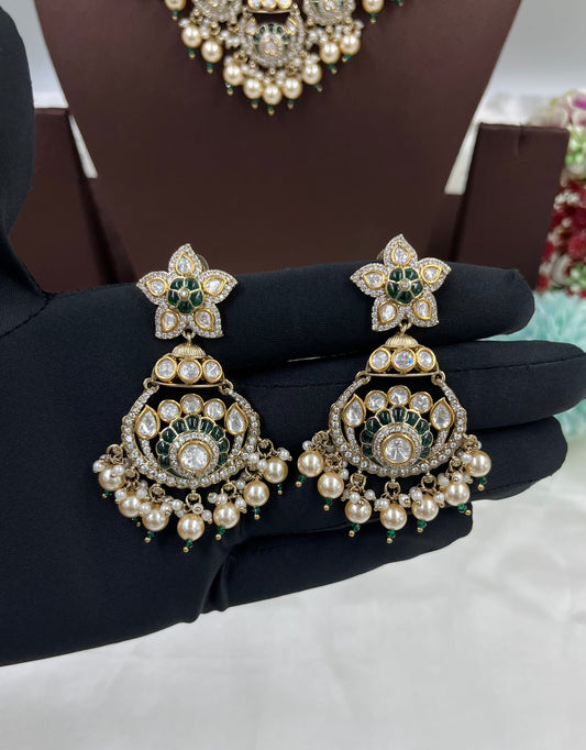 Regal Moissanite Kundan Necklace