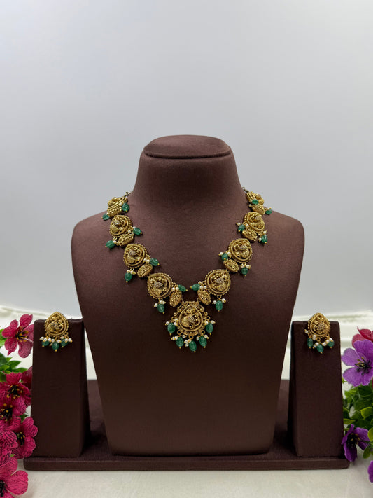 Surekha Necklace Set worn styled with traditional outfit