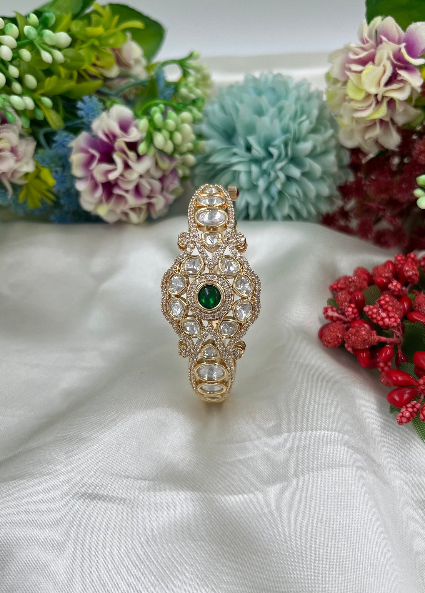 Nayab Moissanite Kundan Bracelet