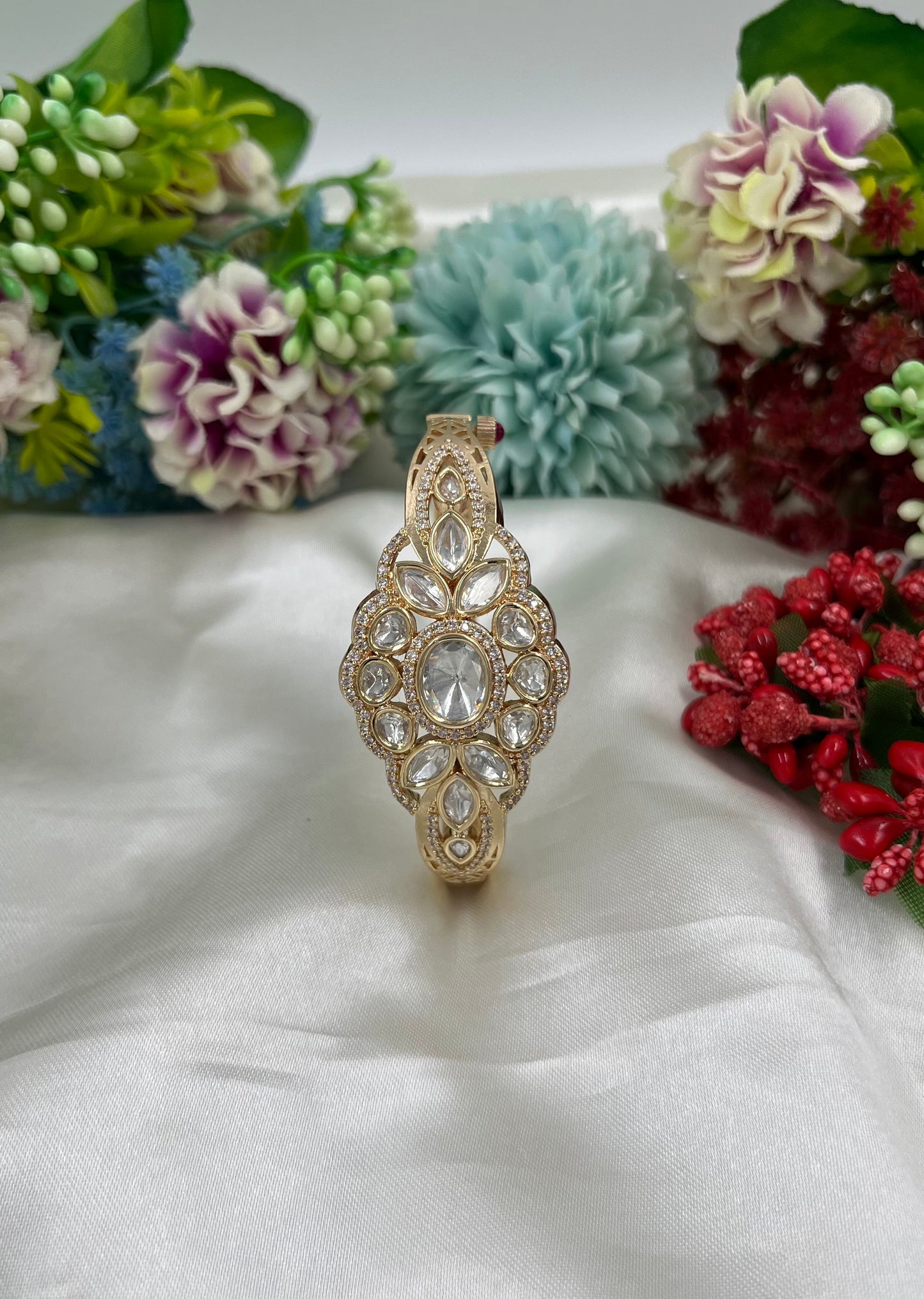 Adira Moissanite Kundan Bracelet