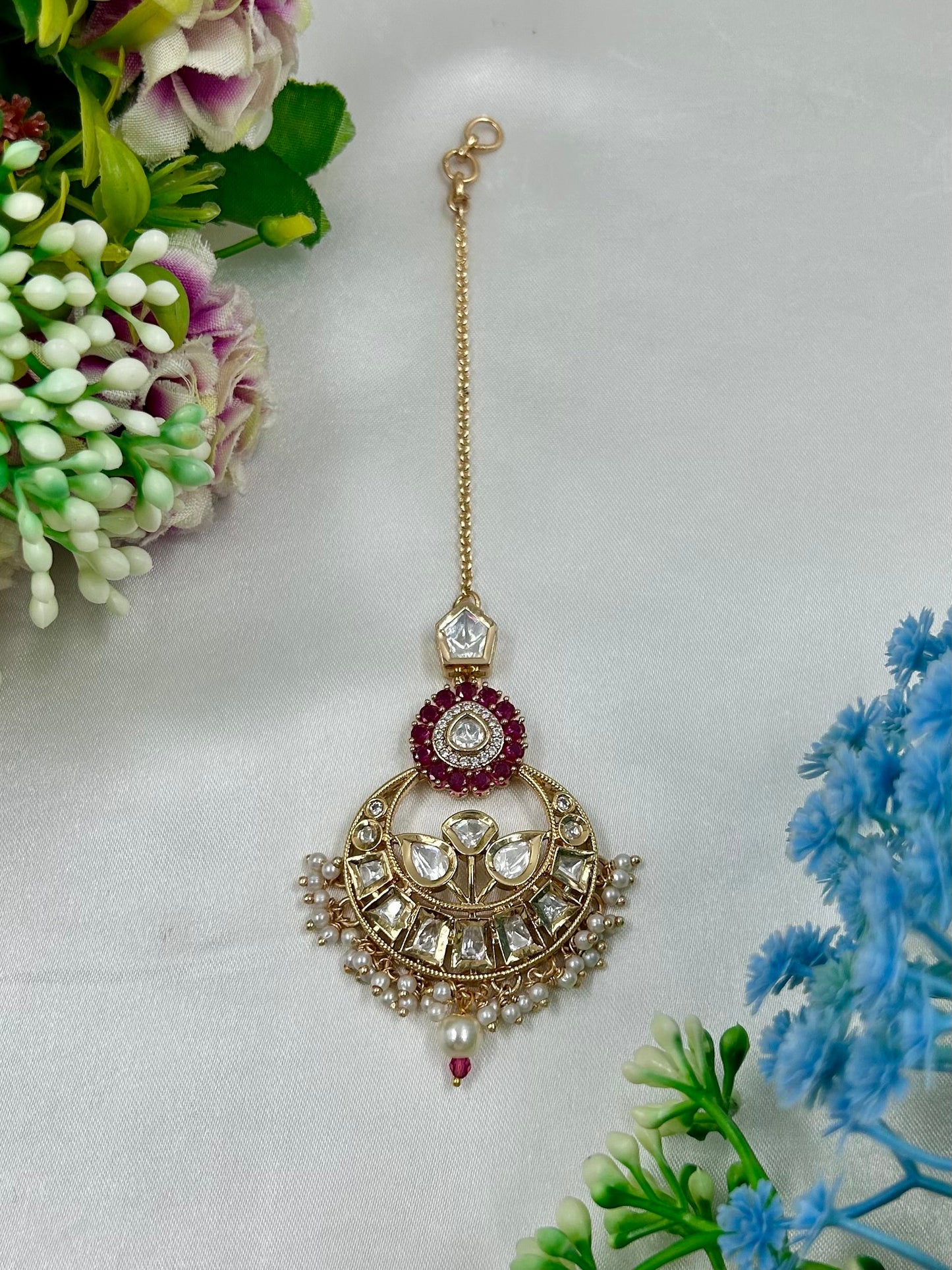 Shravani Moissanite Mang Tika