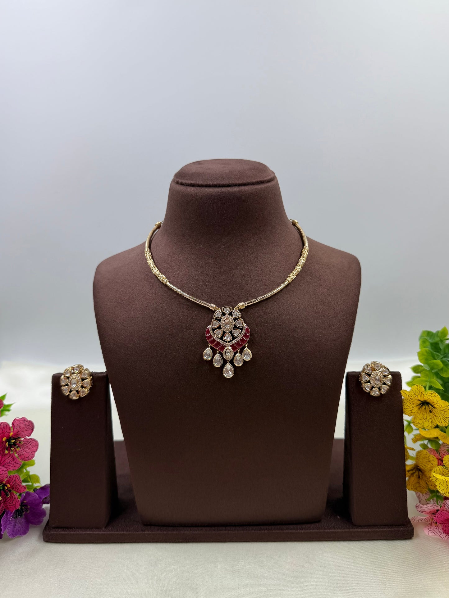 Deeply Moissanite Delicate Hasli Necklace