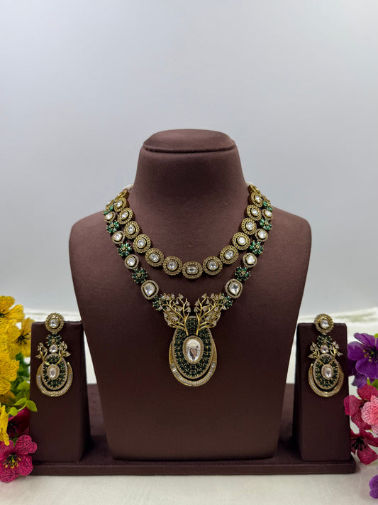 Sonal Necklace Set worn styled with traditional outfit