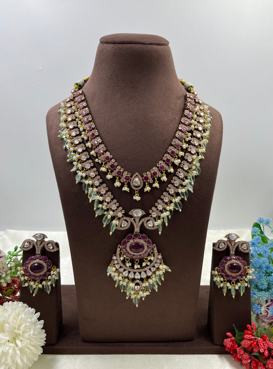 Viva Premium Antique Rose Victorian Necklace Set