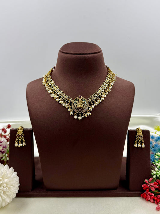 Sanchita Necklace Set worn styled with traditional outfit