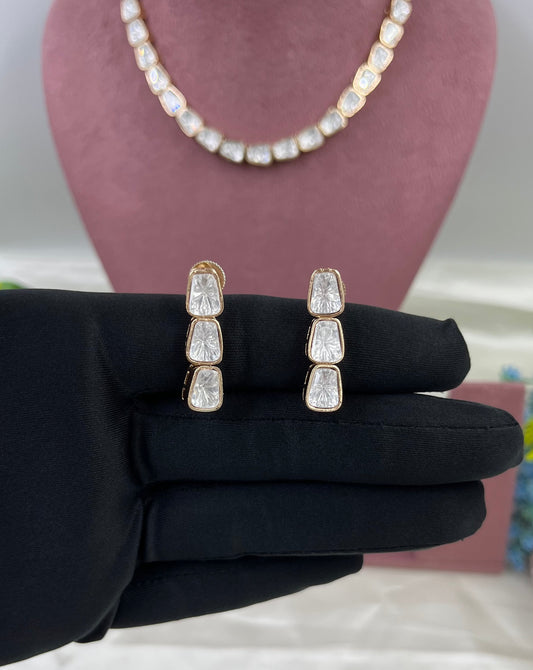 Inaaya Moissanite Kundan Delicate Necklace