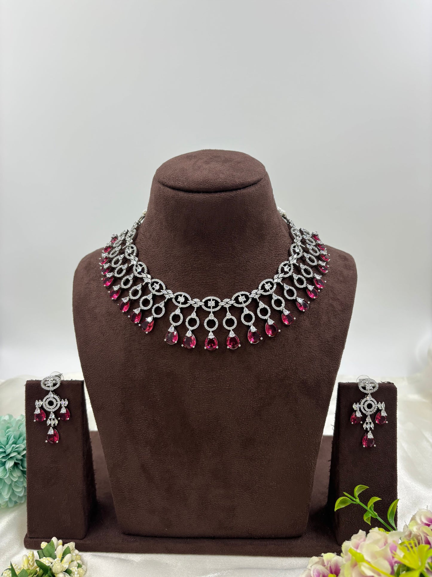 NORA AMERICAN DIMOND NECKLACE SET