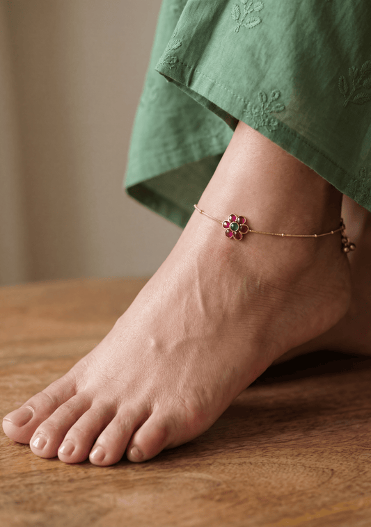 Brinda Pachi Kundan Anklet
