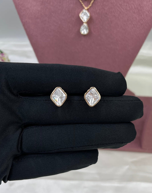 Binita Moissanite Dual Pendant Necklace