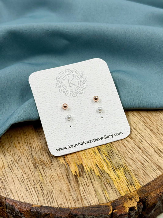 Earrings close-up view